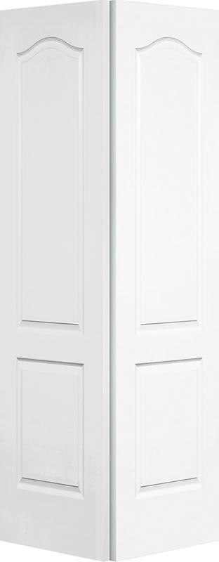 2-Panel Classique Textured Hollow Core White Primed Composite Interior Closet Bi-Fold Door