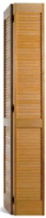 Louvered/Louvered Wood Core Unfinished Pine Interior Closet Bi-Fold Door