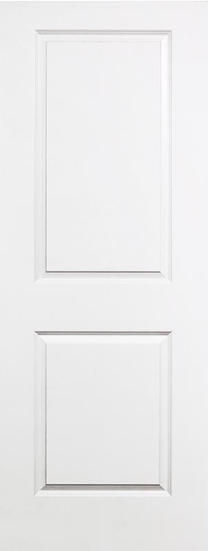 2-Panel Carrara Smooth Solid Core White Primed Composite Interior Door