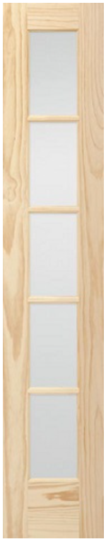 5-Lite French Wood Core Unfinished Pine Interior Door