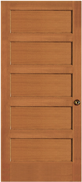 5-Panel Shaker Wood Core Unfinished Radiatta Pine Interior Door