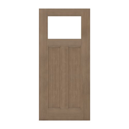 3-Panel Craftsman Fir Exterior Fiberglass Door, 22 in. x 17 in. Cut Out