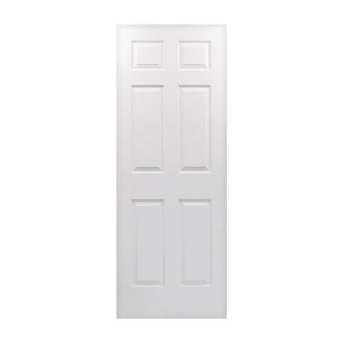 6-Panel Textured Solid Core White Primed Composite Interior Door