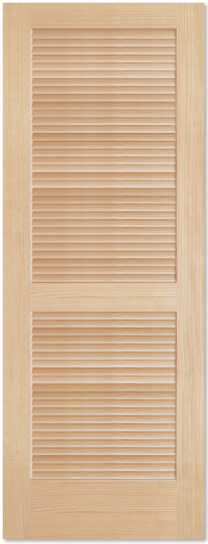 Louvered/Louvered Natural Wood Core Unfinished Pine Interior Door