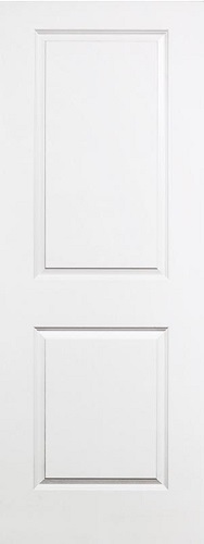 2-Panel Carrara Smooth Solid Core Exterior Wood Door