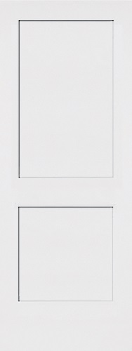 2-Panel Shaker Smooth Solid Core Exterior Wood Door