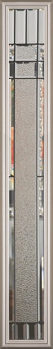 1-Lite Paragon Rectangular Decorative Glass Full Insert, Black Caming