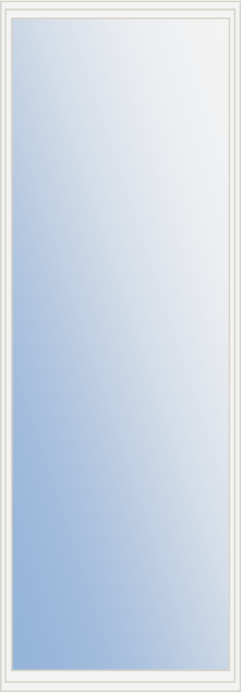 1-Lite Clear Rectangular Glass Full Insert, White Frame