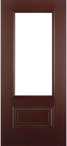 3/4-Lite Over 2-Panel Oak Exterior Fiberglass Door, 22 in. x 48 in. Cut Out
