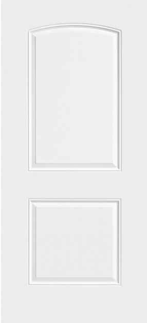 2-Panel Roman Smooth Primed Exterior Residential Steel Door