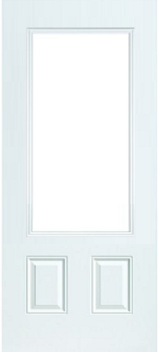 3-Panel Archtop Smooth Primed 20-Minute Fire Rated Exterior Residential Steel Door, 22 in. x 48 in. Cut Out, Hinge Mortise