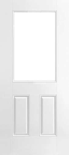 2-Panel Squaretop Smooth Exterior Fiberglass Door, 22 in. x 36 in. Cut Out