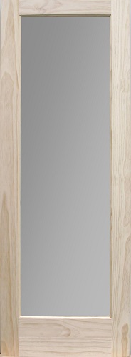 Full 1-Lite #620 Radiatta Pine Exterior Wood Door, Insulated Low-E Glass