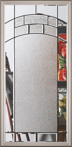 1-Lite Paragon Rectangular Decorative Glass 3/4 Insert, Black Caming