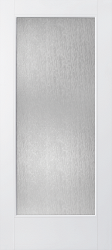 Full Lite Smooth Exterior Fiberglass Door, Low-E Glass