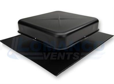 Carton of (6) 600 Series Black Pan Style Roof Louvers