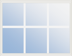 6-Lite Low-E Rectangular Glass Insert, White Frame with SDL Bars