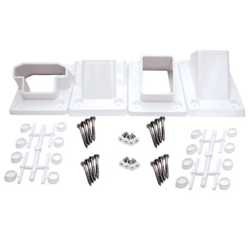 White Vinyl Stair Bracket Kid, 28 - 45 Degrees