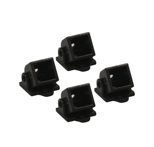 Pack of (4) Black Powder Coated Steel Multi-Pitch (Up To 42 Degrees) Stair Brackets