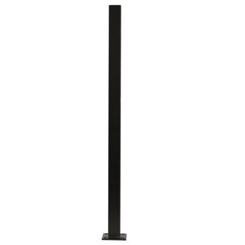 Black Powder Coated Steel Post Kit, Includes Flat Cover & Trim