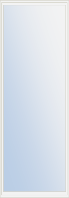1-Lite Low-E Rectangular Glass Full Insert, White Frame