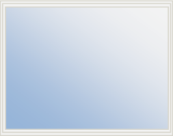 1-Lite Low-E Rectangular Glass 1/4 Insert, White Frame