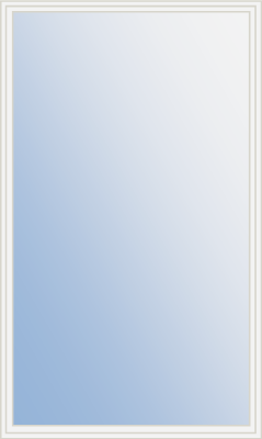 1-Lite Low-E Rectangular Glass 1/2 Insert, White Frame