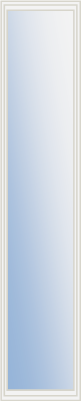 1-Lite Low-E Rectangular Glass 1/2 Insert, White Frame