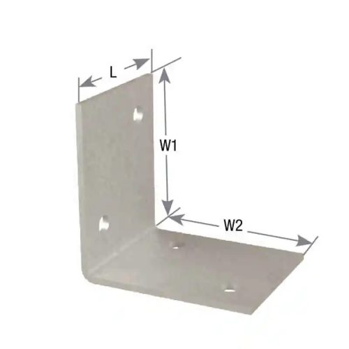 Carton of (100) 1-1/2 in. x 1-1/4 in. Triple Zinc 16 Ga. Steel Framing Angle