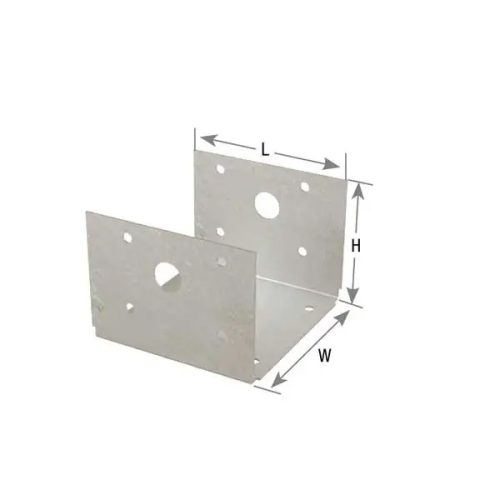 Carton of (25) 3-9/16 in. x 2-1/2 in. x 3-3/8 in. D Series Triple Zinc Post Anchors