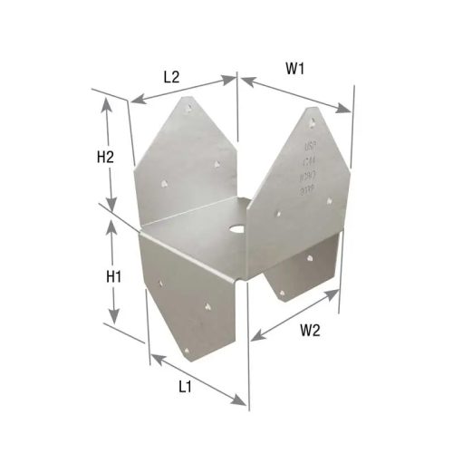 Carton of (25) 18 Ga. Steel Triple Zinc Post Cap For 4 in. x 4 in. Post