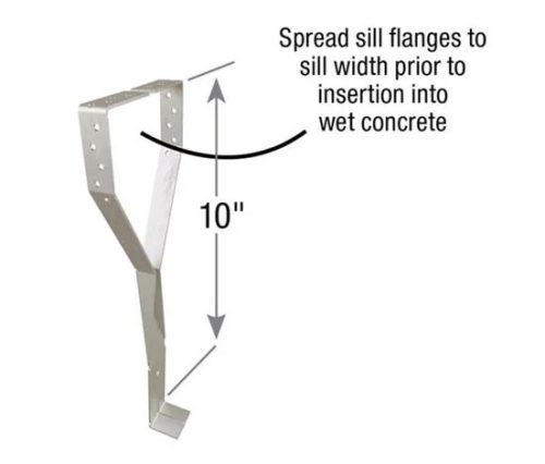 Carton of (50) Triple Zinc 18 Ga. Steel Foundation Anchor, ST1-TZ
