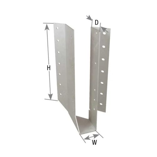 Carton of (25) 1-9/16 in. x 9-1/4 in. x 1-7/8 in. 16 Ga. Steel Triple Zinc Right Skewed Hangers