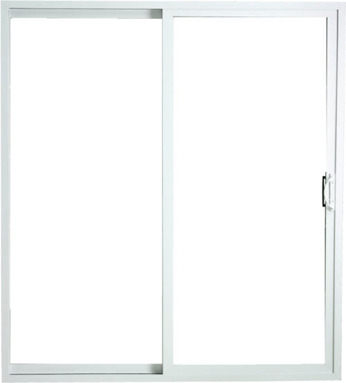 60 in. x 80 in. Full Lite 8000 Series OX White Low-E Argon Vinyl Patio Door