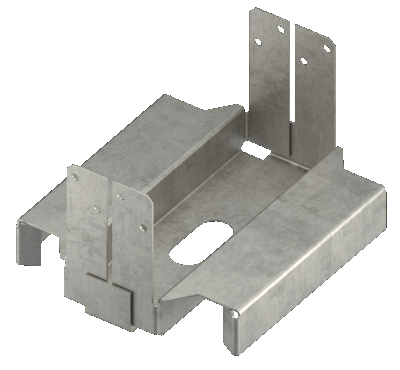 Carton of (5) PAF66-TZ 6x6 Triple Zinc Post Anchors With Integrated 1 in. Stand-Off