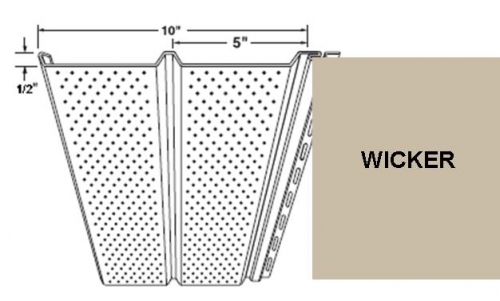 1/2 in. x 10 in. Standard Vinyl Double Vented Soffit With Matte Finish