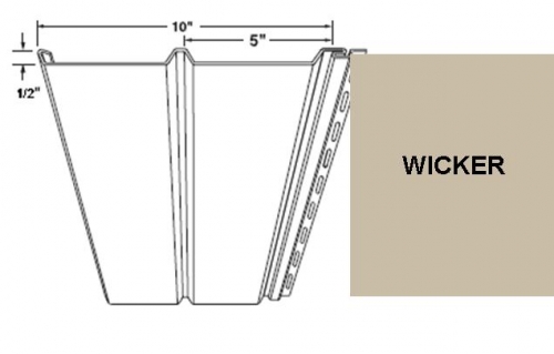 1/2 in. x 10 in. Solid Vinyl Soffit With Matte Finish