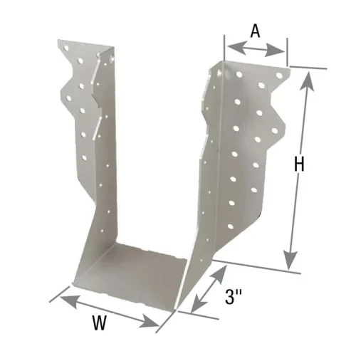 Carton of (10) Heavy Duty 14 Ga. Steel Face Mount Truss Hangers