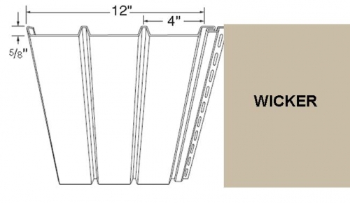 5/8 in. x 12 in. Premium Solid Vinyl Triple Soffit With Matte Finish