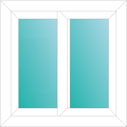 Low-E White Vinyl 920 Series Slider Window With 1/2 Screen Installed