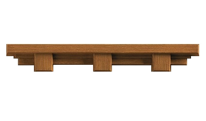 Woodgrain Dentil Shelf For Exterior Fiberglass Door