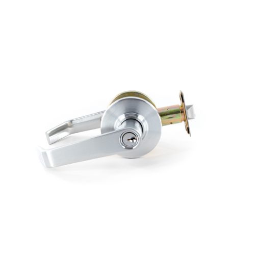 Design Hardware  V-82-F Entry Flat Lever Lockset, Satin Chrome