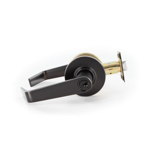 Design Hardware  V-82-F Entry Flat Lever Lockset, Oil Rubbed Bronze