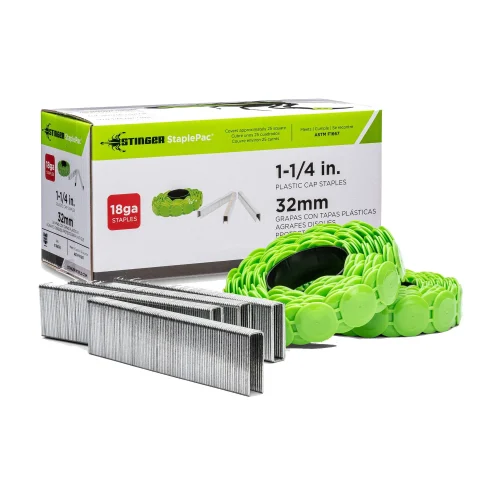 Pack of (6) Stinger Plastic Cap Staples
