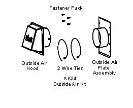 Heatilator AK24M Air Kit For EL36/42