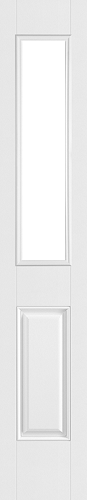 12 in. x 80 in. x 1-3/4 in. Smooth 1/2-Lite Over Panel Fiberglass Sidelite, 8 in. x 36 in. Cut Out