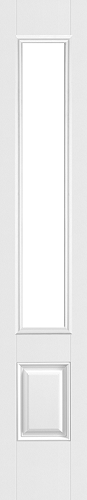 12 in. x 80 in. x 1-3/4 in. Smooth 3/4-Lite Over Panel Fiberglass Sidelite, 8 in. x 48 in. Cut Out
