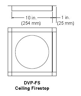 Heatilator DVP-FS Straight Firestop Spacer for Novus Unit