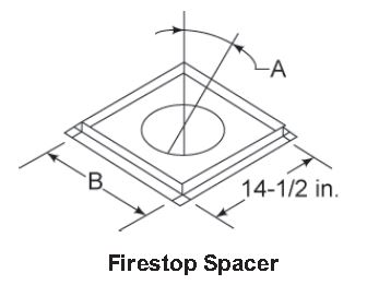 Heatilator FS338 Straight Firestop Spacer