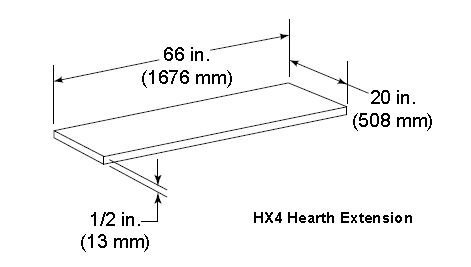 Heatilator HX4M Hearth Extension Kit